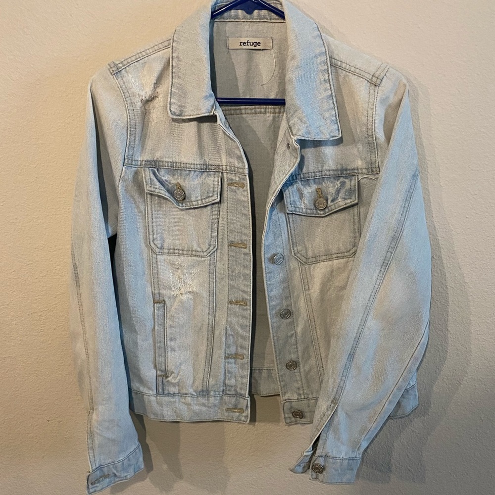 Light Wash Denim Jacket Charlotte Russe